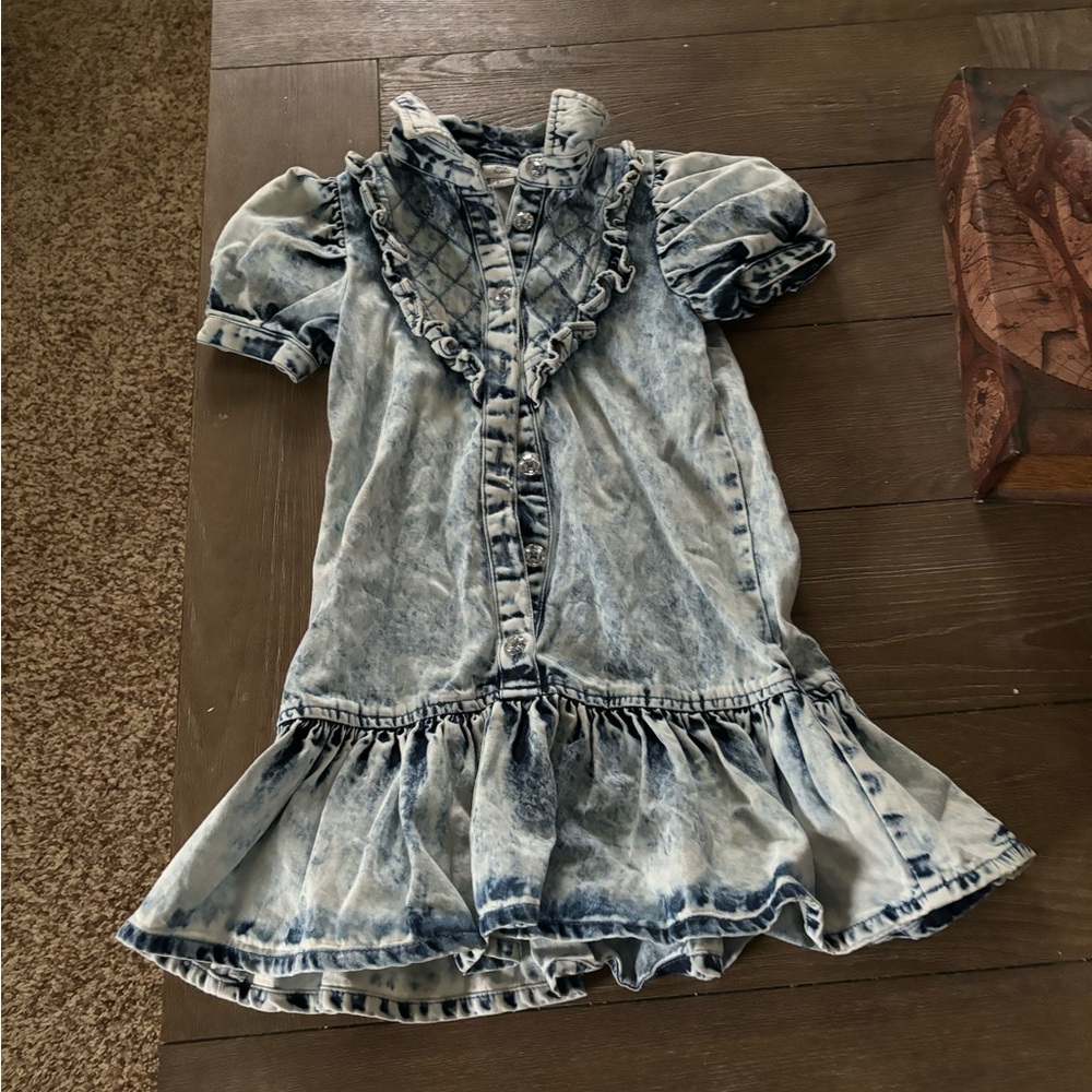 Blue Ruffled Denim Sundress